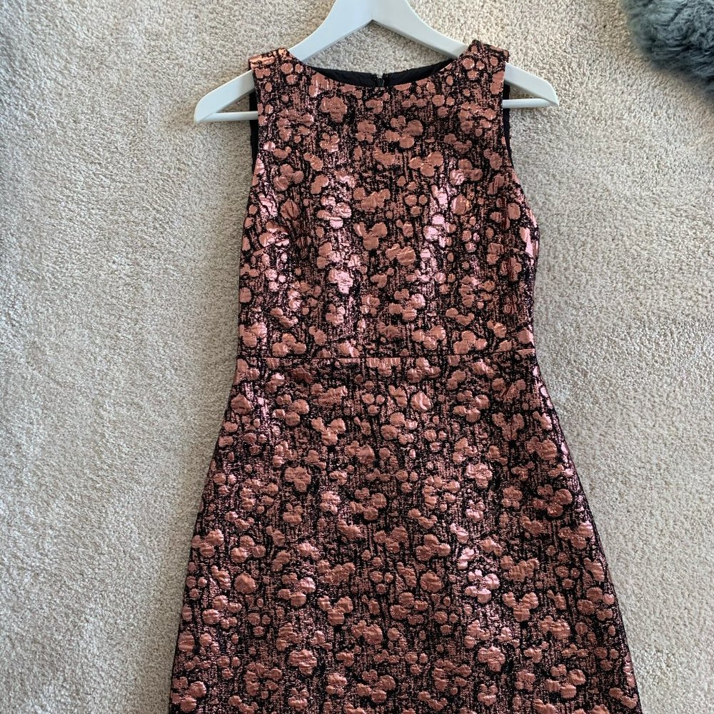 Alice and Olivia Black and Gold Embroidered Dress